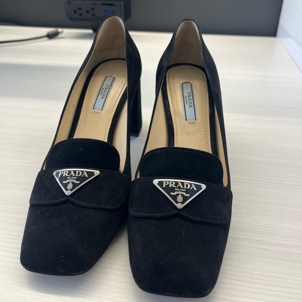 Prada block heel sandals. Barely worn. Size 37